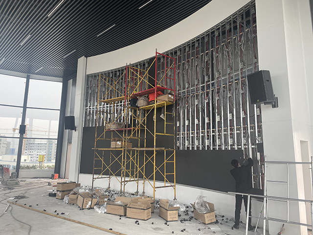 展廳led施工現場